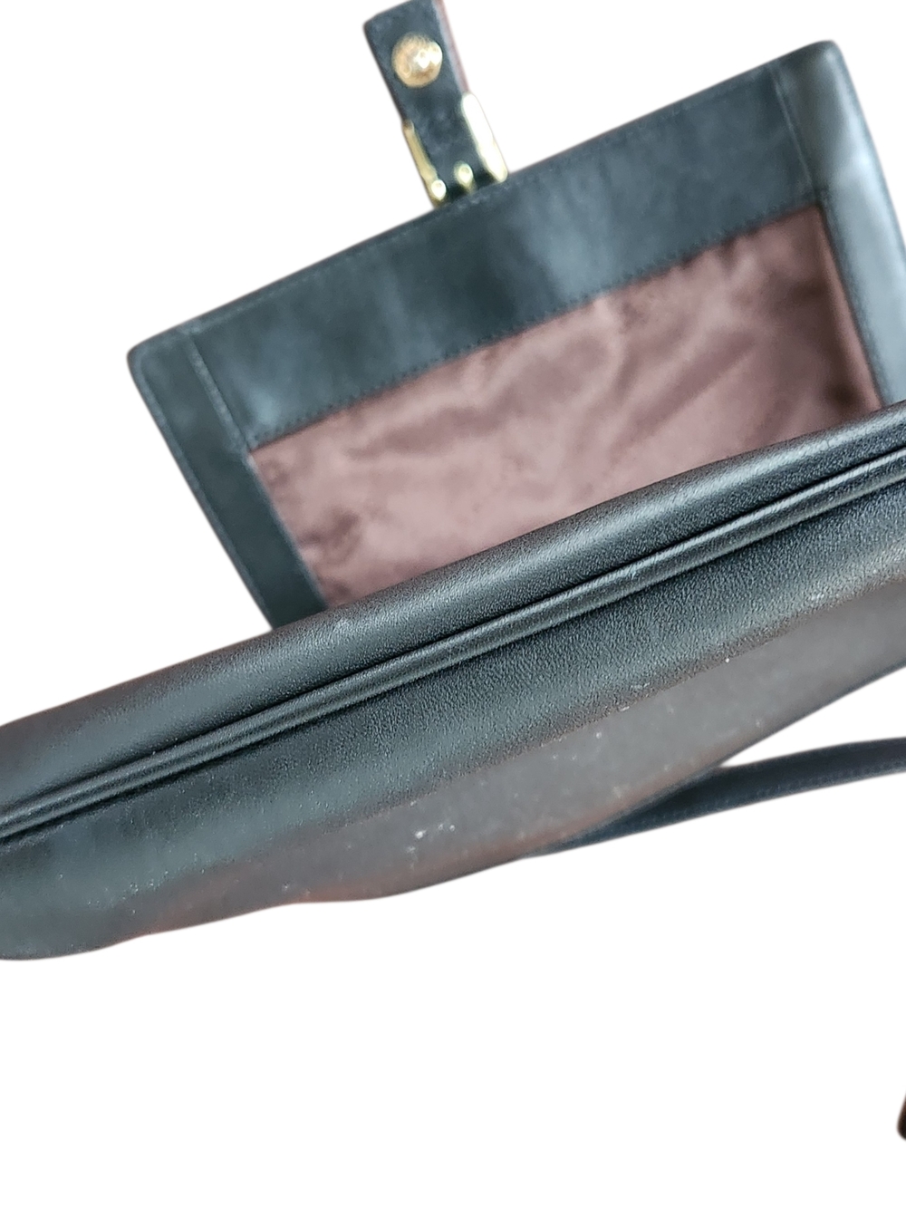 Vintage Coach Purse Shoulder Legacy Slim Black Leather Flap Crossbody 9592 EUC - Picture 12 of 12